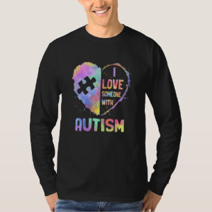 Camiseta Eu Amo Alguém Com Sensibilização Autista Mês Gradi