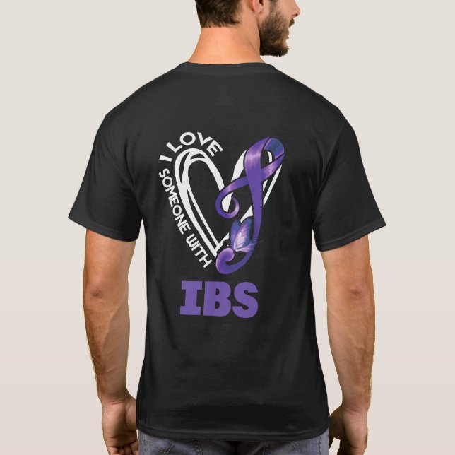 Camiseta Eu amo alguém com síndrome de Bowel Irritável do I (Verso)