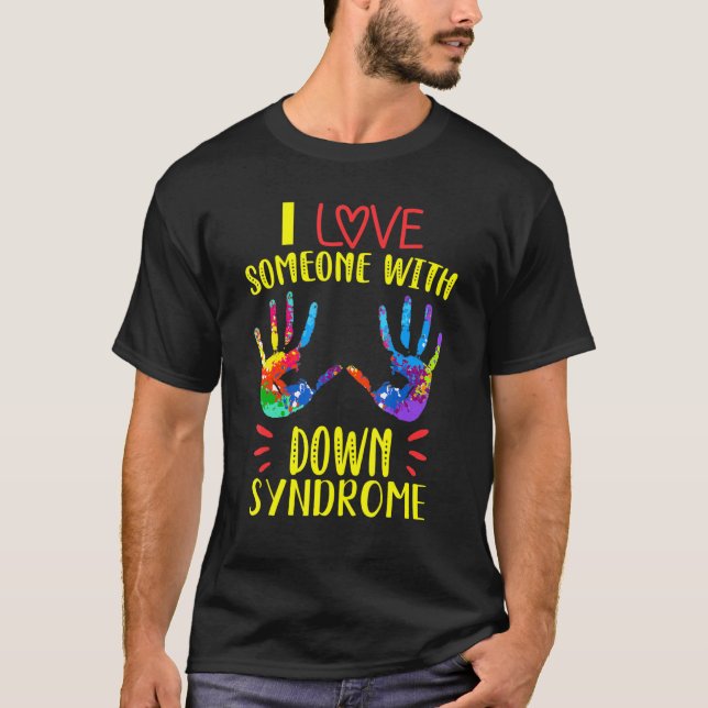 Camiseta Eu Amo Alguém Com Síndrome De Down Que Se Orgulha (Frente)
