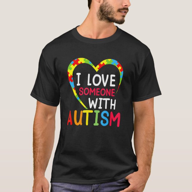 Camiseta Eu Amo Alguém Com Suporte à Consciência Infantil d (Frente)