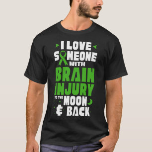 Camiseta Eu Amo Alguém Com Um Cérebro De Lesão Cerebral Tra