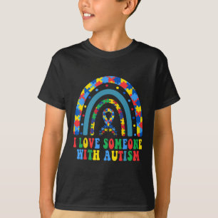 Camiseta Eu Amo Alguém Com Um Teto De Consciência Autista C