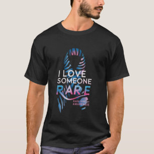 Camiseta Eu Amo Alguém Rara Zebra Rainbow Rare Doença Awa