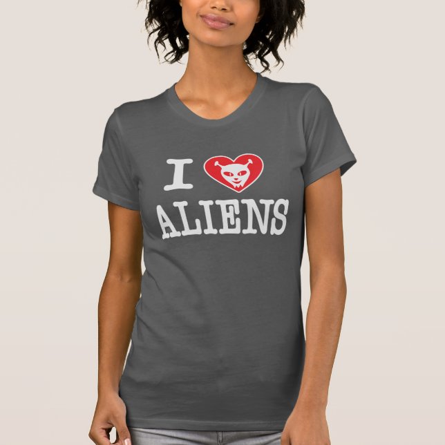 Camiseta Eu amo aliens (Frente)