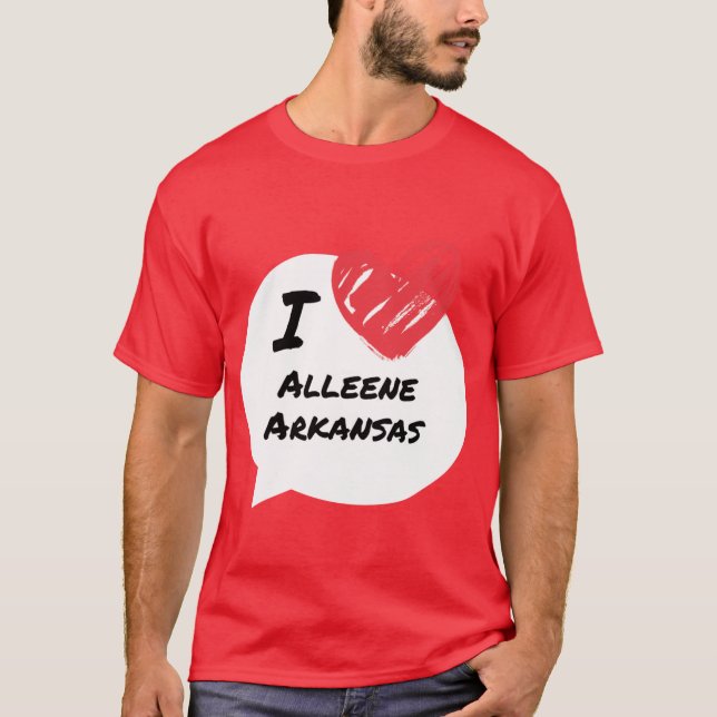 Camiseta Eu amo Alleene Arkansas Oversize (Frente)