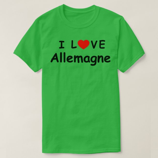 Camiseta Eu amo Allemagne agora (Frente do Design)