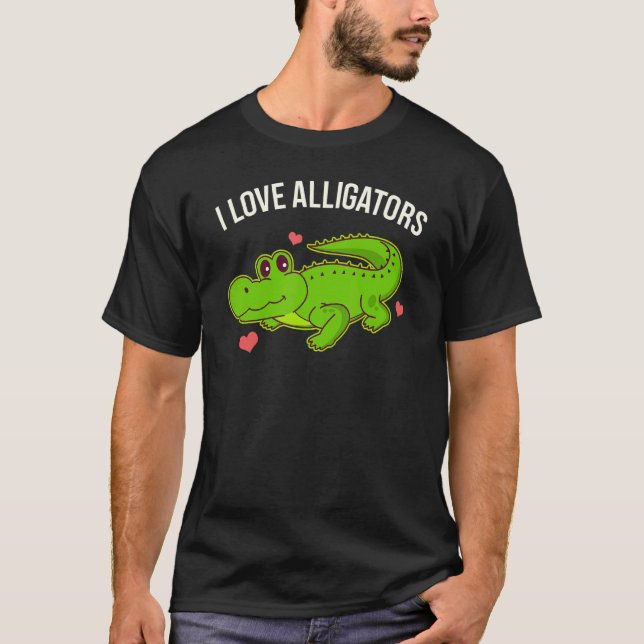 Camiseta Eu Amo Alligadores De Corte (Frente)
