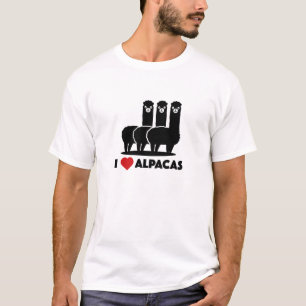 Camiseta Eu Amo Alpacas