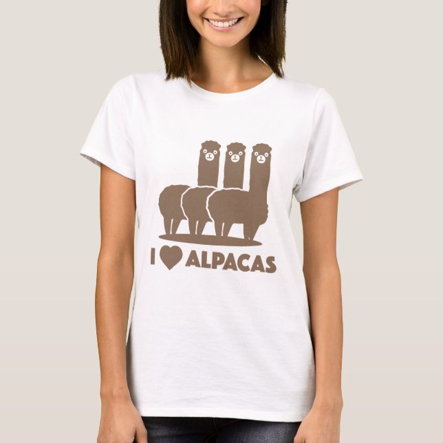 Camiseta Eu Amo Alpacas (Frente)
