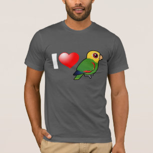 Camiseta Eu amo Amazons Amarelo-dirigidos