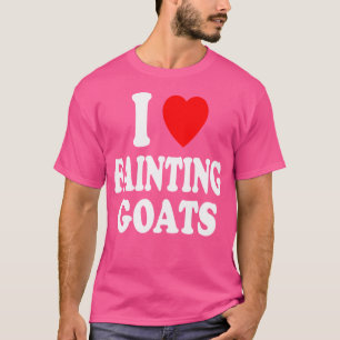 Camiseta Eu Amo (Amo) Cabras que Desmaiam Engraçadas Fofas 