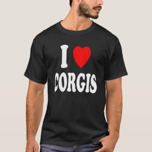 Camiseta Eu Amo (Amo) Corgis Cachorros Filhote