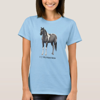 Camiseta Eu Amo (Amo) Meu Cavalo Pintado Grulla Pinto