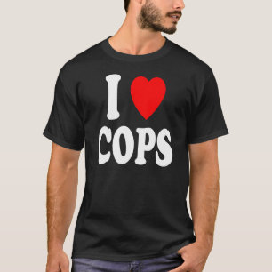 Camiseta Eu Amo (Amo) Policiais Oficial de Polícia Chefe Te