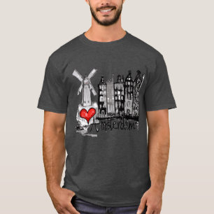 Camiseta Eu amo Amsterdam engraçado