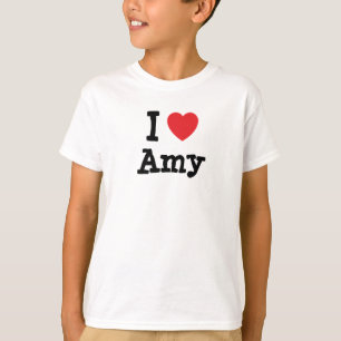 Camiseta Eu amo Amy Heart-Shirt