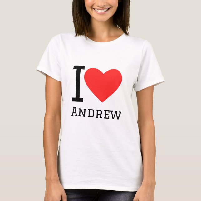 Camiseta Eu amo andrew (Frente)