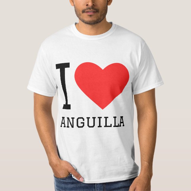 Camiseta Eu amo anguilla (Frente)