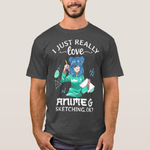 Camiseta Eu amo animação e desenho Ok Anime Te