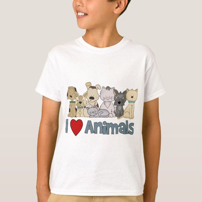 Camiseta Eu Amo Animais (Frente)