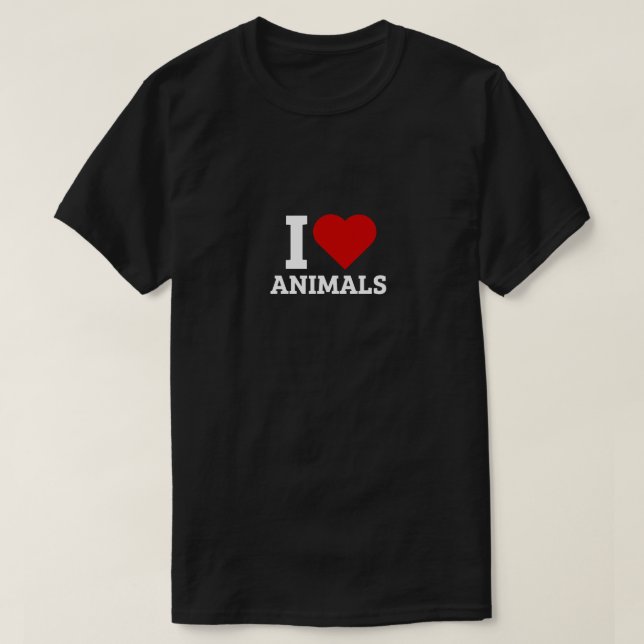 Camiseta Eu Amo Animais - Animais Em Moto (Frente do Design)