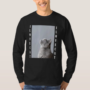 Camiseta Eu Amo Animais Que Adoram Gato Para Homens Mulhere