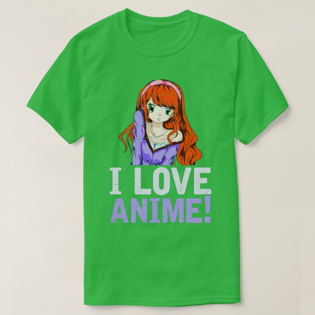 Camiseta Eu Amo Anime (Frente do Design)
