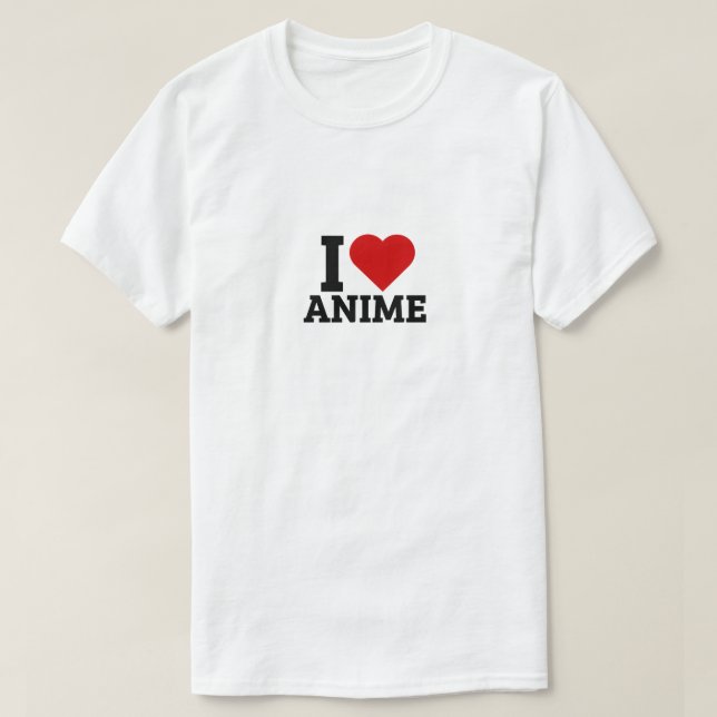 Camiseta Eu Amo Anime - Anime Lover (Frente do Design)
