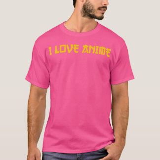 Camiseta Eu Amo Anime retrô