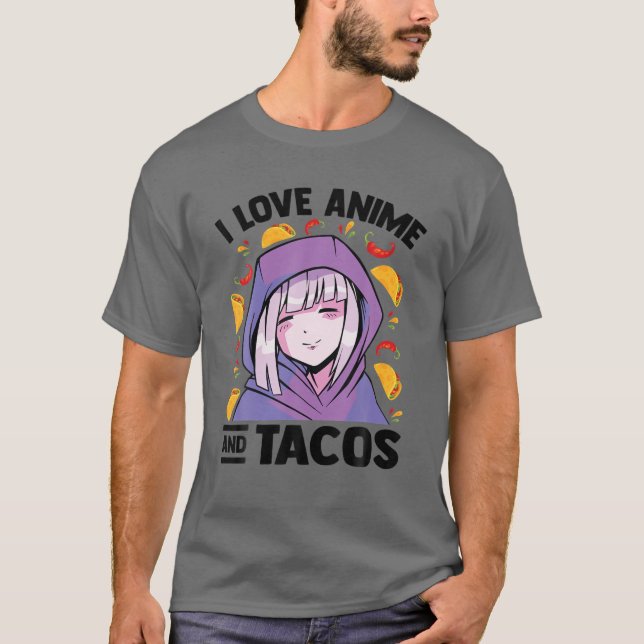 Camiseta Eu Amo Animes E Avocados - Kawaii Blushing Otaku (Frente)