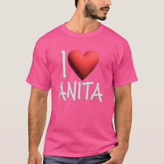 Camiseta Eu Amo Anita Nome Mulher Personalizada Amiga H