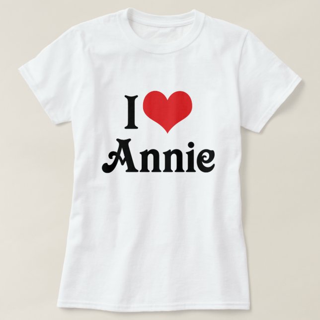Camiseta Eu Amo Annie (Frente do Design)