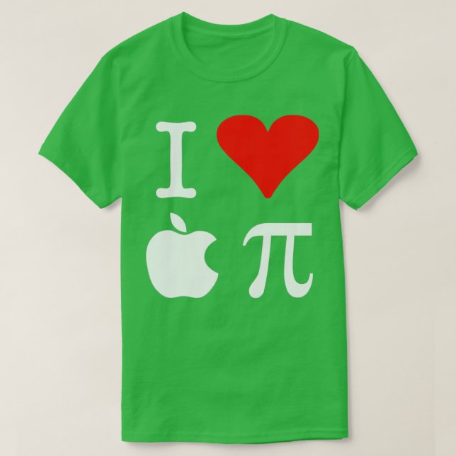 Camiseta Eu Amo Apple Pi (Frente do Design)