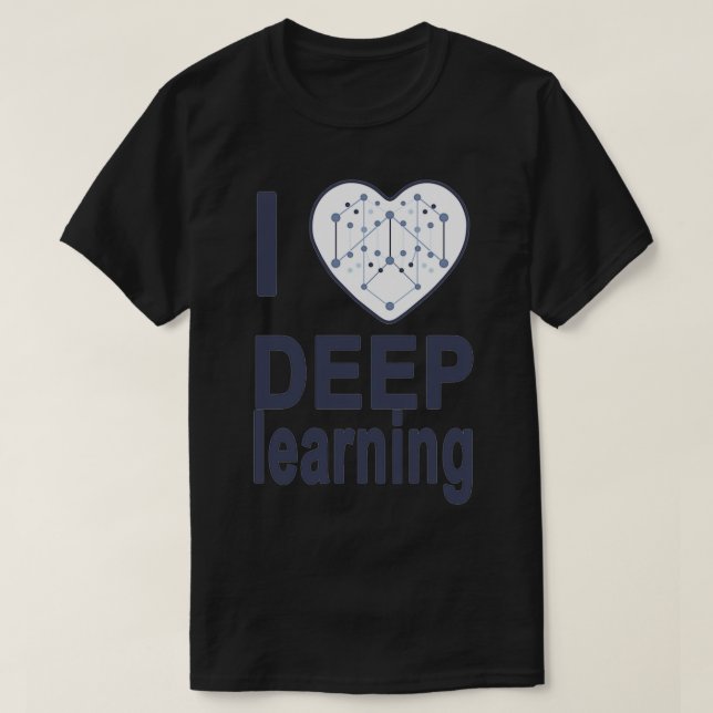 Camiseta Eu amo aprendizagem profunda (Frente do Design)