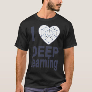 Camiseta Eu amo aprendizagem profunda