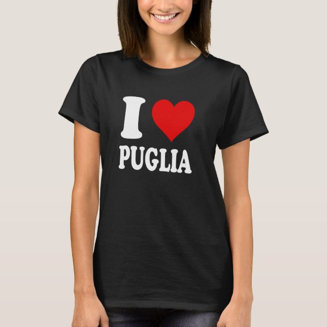Camiseta Eu Amo Apúlia Itália (Frente)