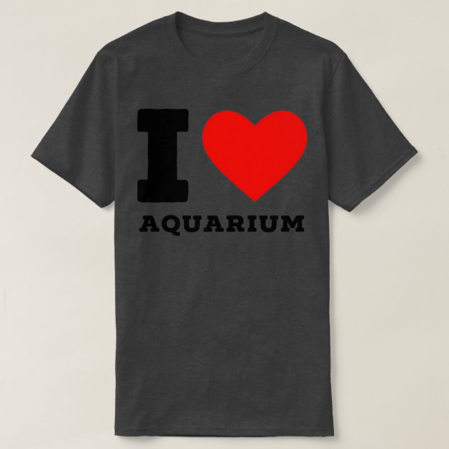Camiseta eu amo aquário (Frente do Design)
