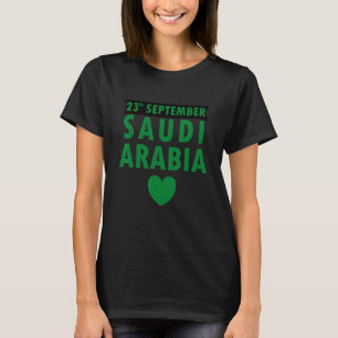 Camiseta Eu amo Arábia Saudita bandeira verde do dia nacion