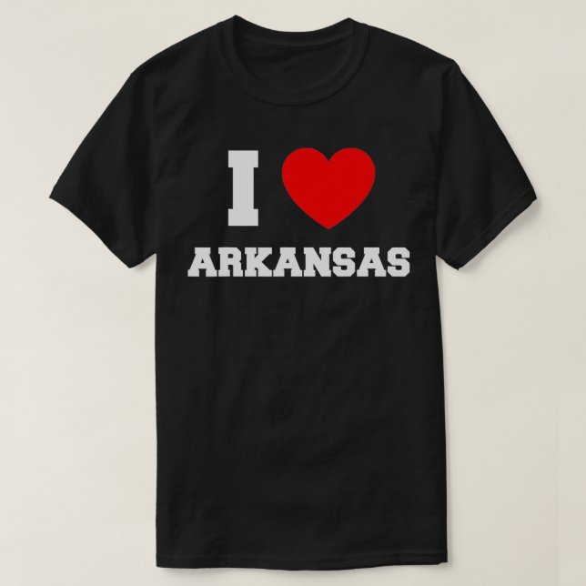 Camiseta Eu amo Arkansas (Frente do Design)