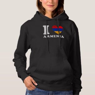 Camiseta Eu Amo Armênia Heart Flag Armênia