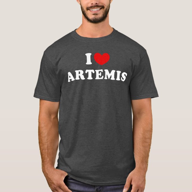 Camiseta Eu Amo Artemis Eu Adoro Artemis presente (Frente)