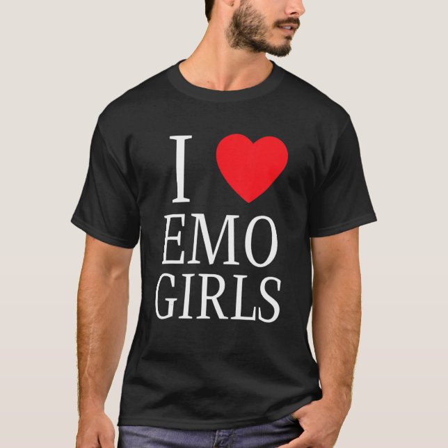 Camiseta Eu Amo As Meninas Emo Eu Corto As Meninas Emo 3 (Frente)