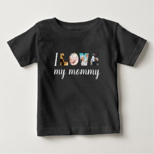 Camiseta Eu amo as minhas mamães de fotos personalizadas p