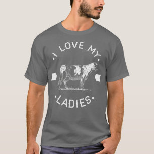 Camiseta Eu Amo As Minhas Senhoras Engraçadas Vacas-Frigorí