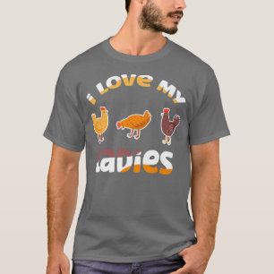 Camiseta Eu Amo As Minhas Senhoras Fazendeiros De Frango
