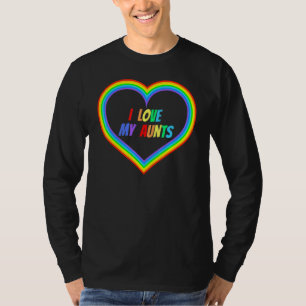 Camiseta Eu Amo As Minhas Tias Abertamente Gay Adorava Pare