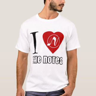 Camiseta Eu amo as notas