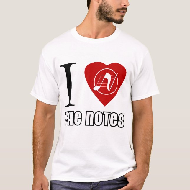 Camiseta Eu amo as notas (Frente)