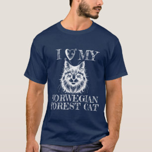 Camiseta Eu Amo as Pegadas da Minha Floresta Norueguesa Bra