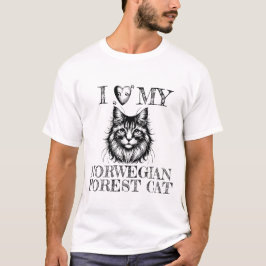 Camiseta Eu Amo as Pegadas da Minha Floresta Norueguesa Pre